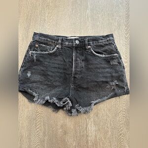 WE THE FREE BLACK DENIM CUT OFF SHORTS - Size 28 SKU:218